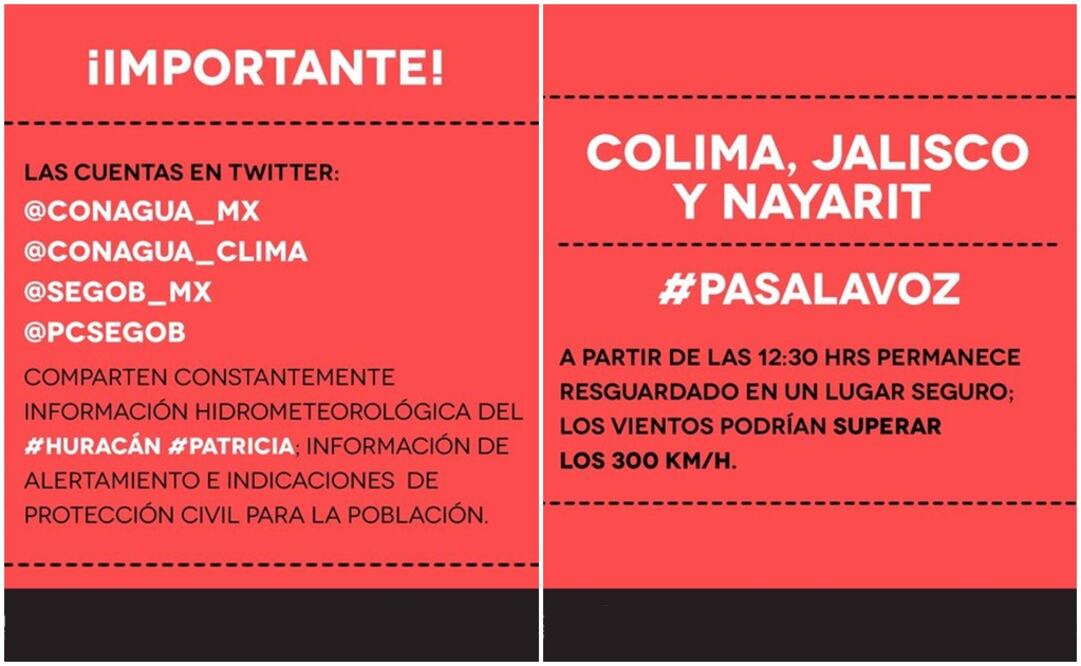 Gobierno de EU sigue de cerca al huracánPatricia