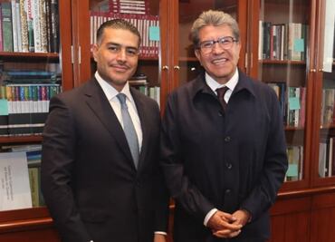 Ricardo Monreal se reúne con Harfuch; alistan comparecencia en San Lázaro