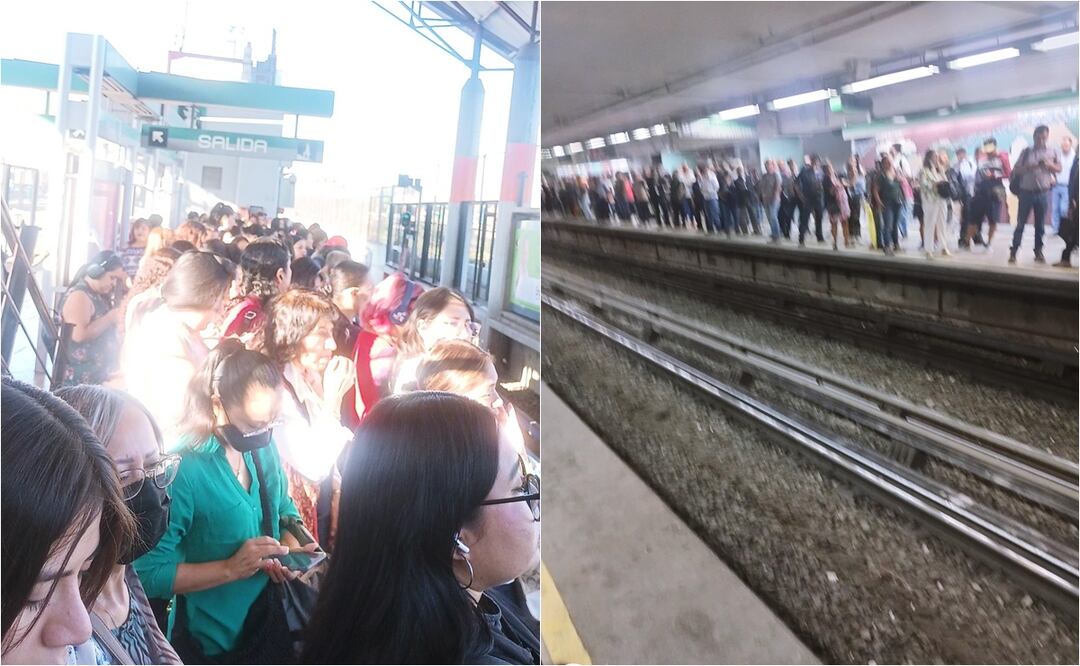 Retrasos en Línea B del Metro. Foto: X, @InfoMetroMX