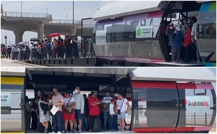 Tras inauguración del AIFA, asistentes abarrotan Mexibús para regresar a sus casas