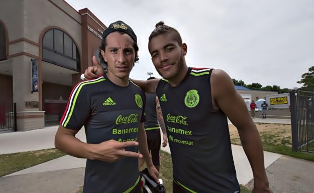 Jonathan and Guardado after a training session with 'El Tri' (Photo: Imago 7)