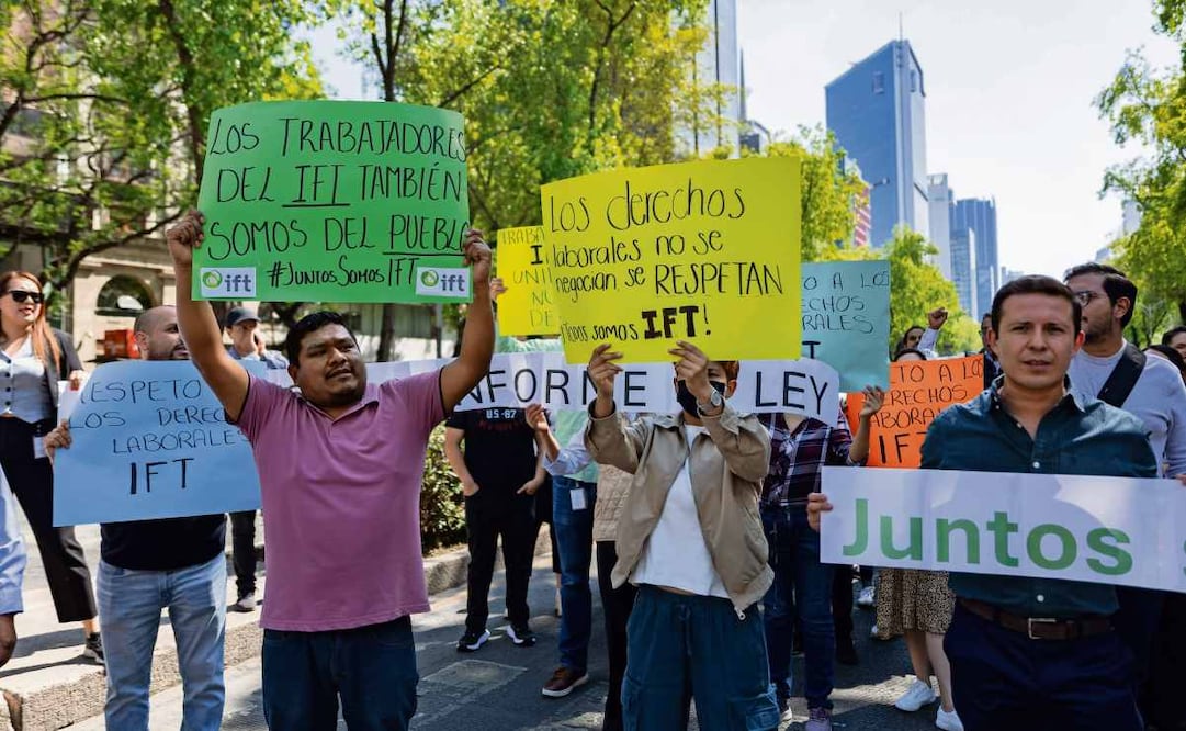 Extrabajadores del IFT demandaron en diversas ocasiones sus derechos laborales con protestas en la capital del país. Foto: Archivo / EL UNIVERSAL