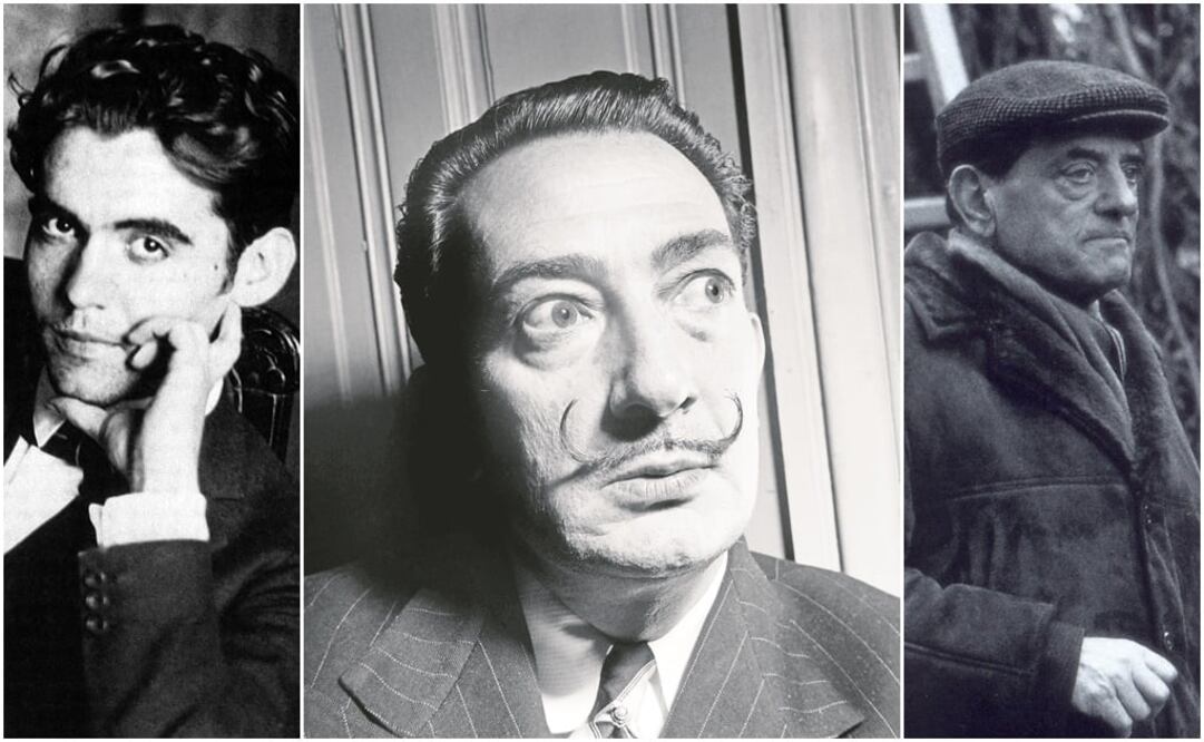 Federico García Lorca; Salvador Dalí; Luis Buñel. Foto: Especial