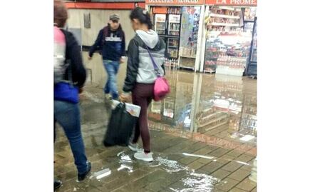 Reportan encharcamientos en Metro Polanco y Cuatro Caminos