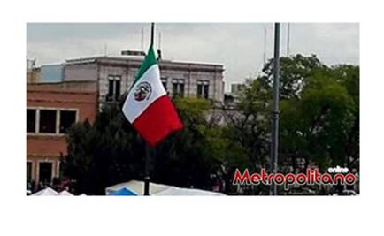 Bandera al revés, error de escoltas: Gobierno de Aguascalientes