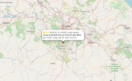 Mini sismo de 3.4 grados se siente en zonas del sur de la CDMX; epicentro fue en Tepoztlán, Morelos