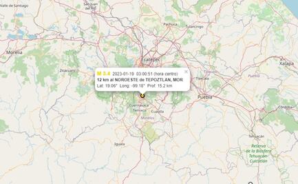 Mini sismo de 3.4 grados se siente en zonas del sur de la CDMX; epicentro fue en Tepoztlán, Morelos