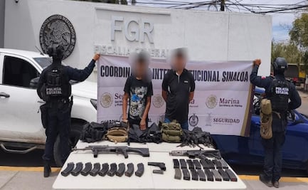 Detienen a tres jóvenes en Culiacán y Navolato; aseguran armas, cartuchos y equipo táctico