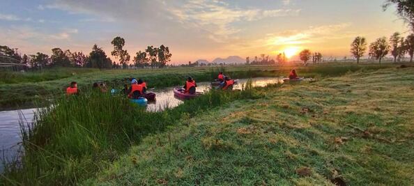 Xochimilco: paseo en kayak al amanecer y desayuno en una chinampa
