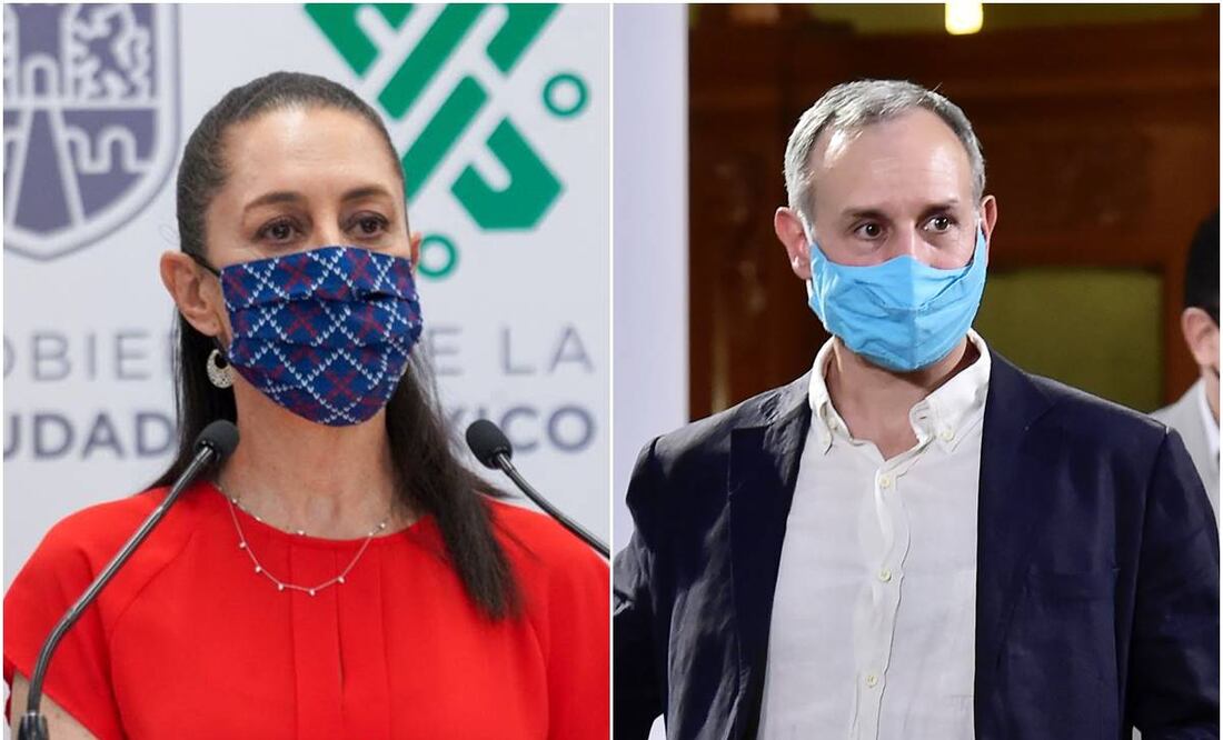 Claudia Sheinbaum y Hugo López Gatell. Foto: Especial / Xinhua.