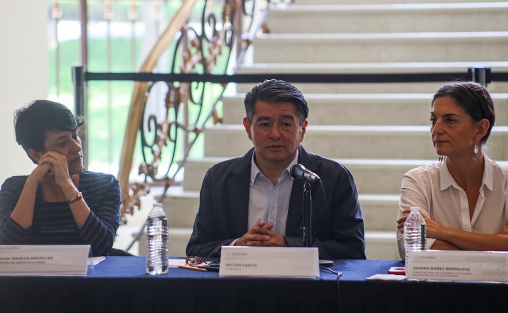 Aspectos de la conferencia de prensa en el marco del centenario del “fotógrafo de la Ciudad de México”, Héctor García Cobo. Foto: Hugo Salvador/EL UNIVERSAL.