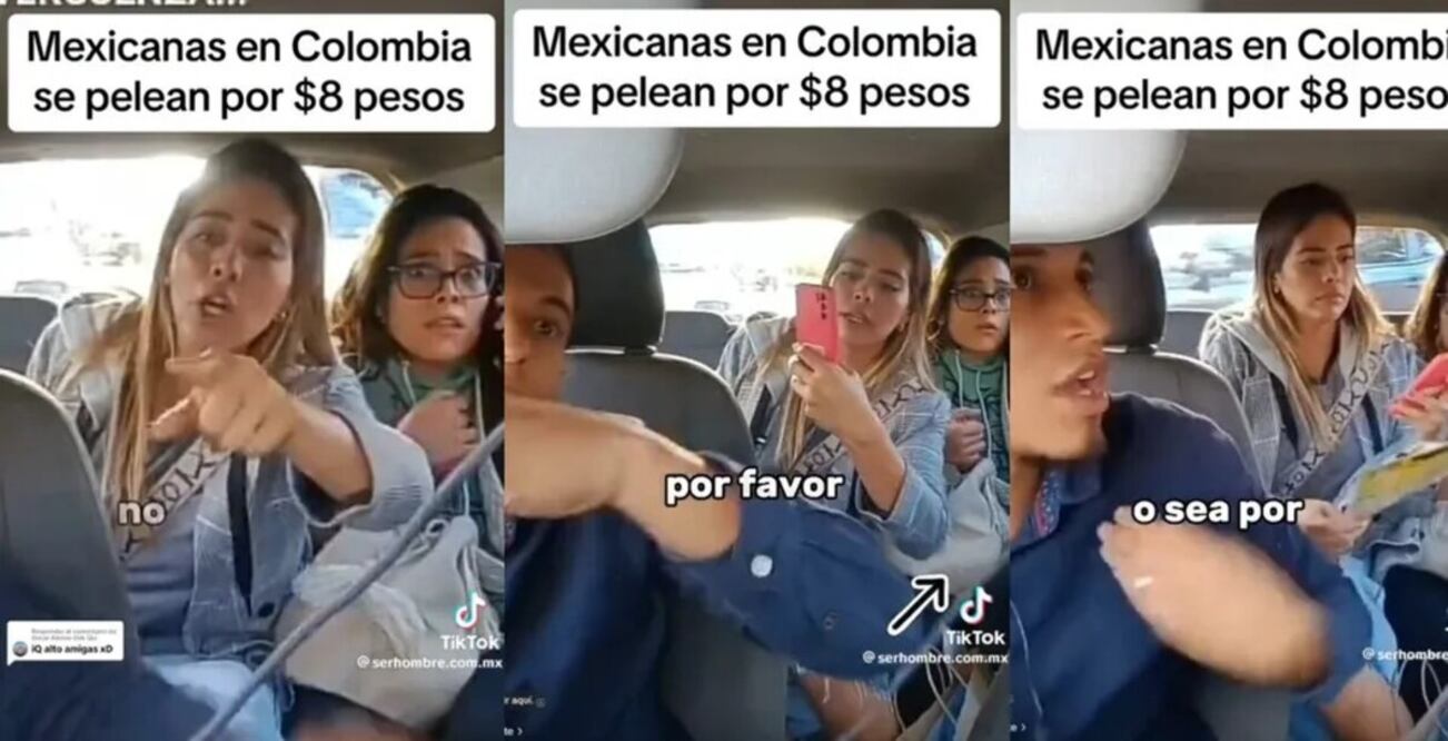 Las mexicanas en el taxi en Colombia. Foto: especial