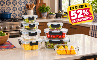 8 recipientes de vidrio EasyWare por 430 pesos en Amazon; una opción práctica para guardar, congelar y recalentar comida