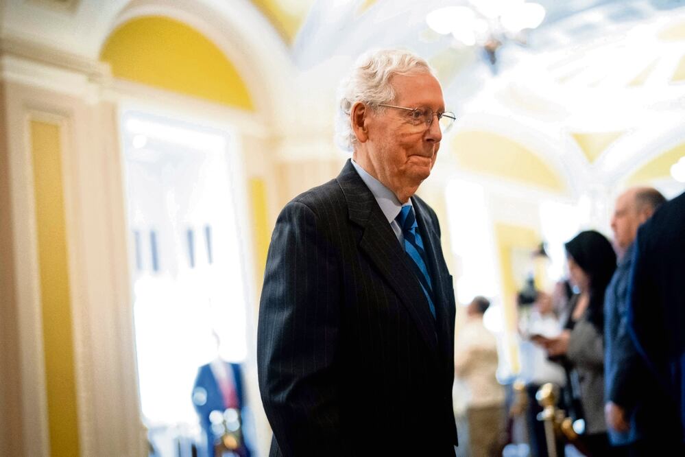 El líder de la minoría del Senado, Mitch McConnell. Foto: de Andrew Harnik. AFP
