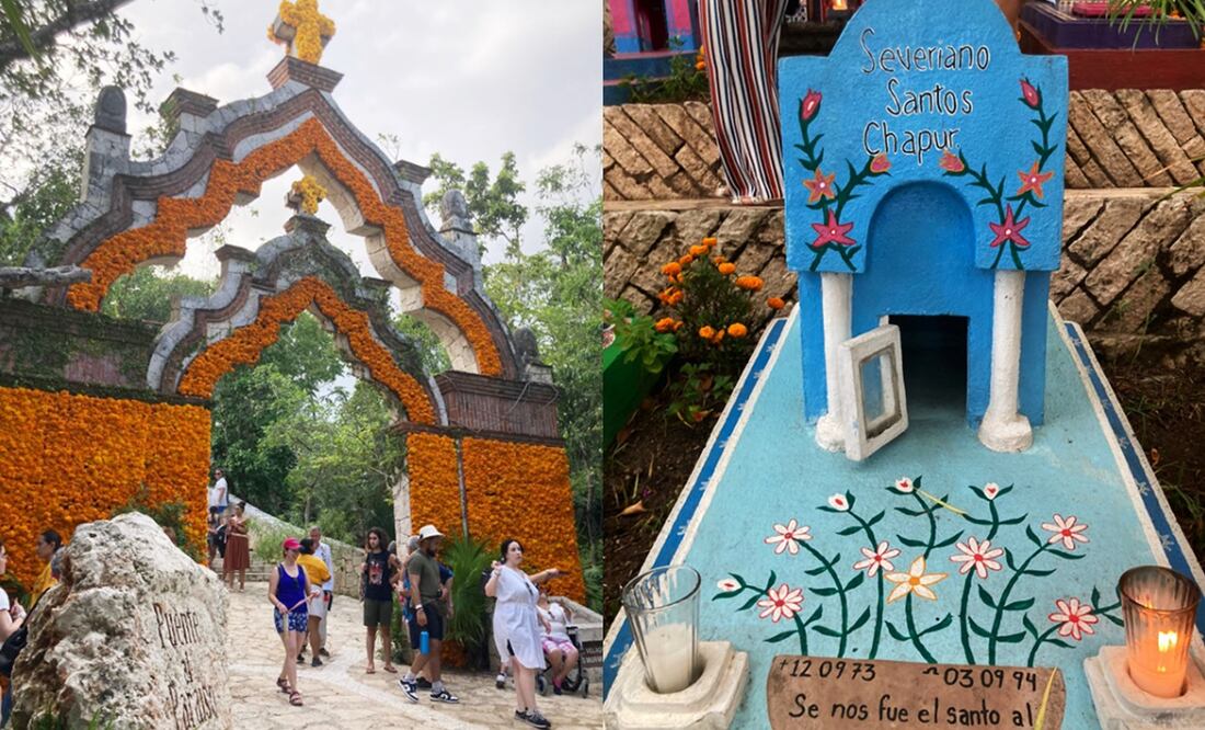 En Día de Muertos, Xcaret ofrece la visita a las 365 lápidas que se encuentran dentro de su parte.
Foto: EL UNIVERSAL / Sonia Sierra
