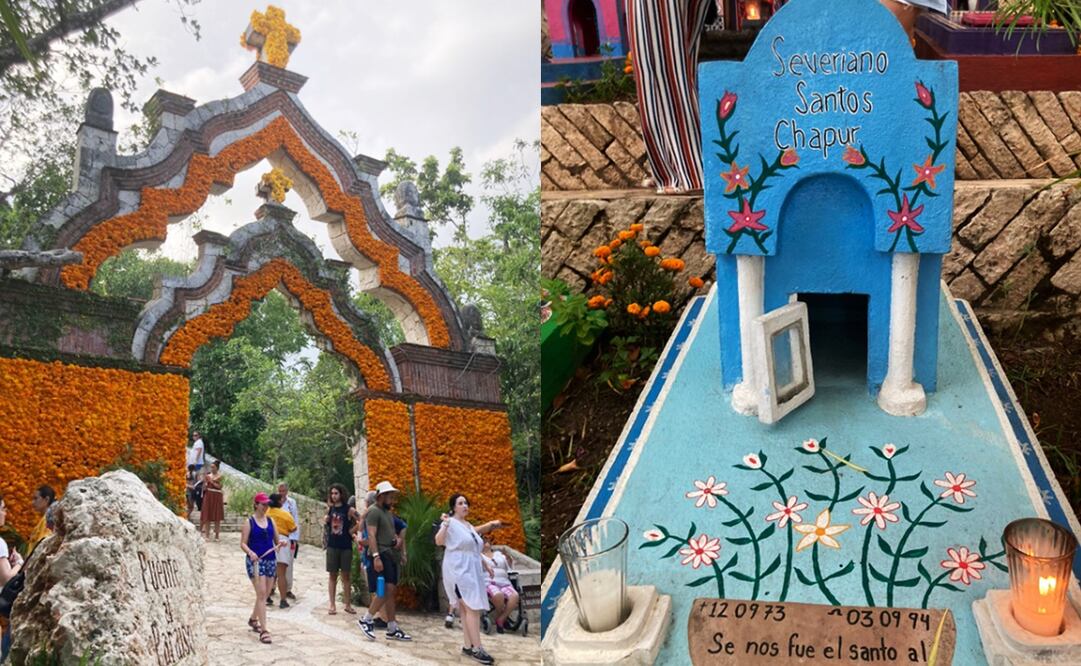 En Día de Muertos, Xcaret ofrece la visita a las 365 lápidas que se encuentran dentro de su parte.
Foto: EL UNIVERSAL / Sonia Sierra