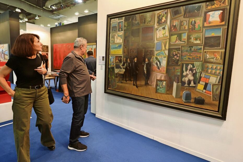 El Archiduque Leopoldo Guillermo y su nueva Colección III (2023), de Cristóbal Toral, es parte de la propuesta de la galería Art of the World Gallery. Foto: Berenice Fregoso | El Universal