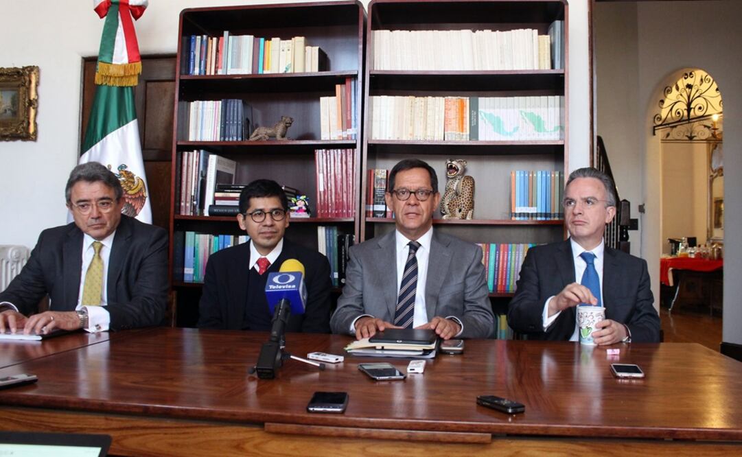 La delegación de funcionarios mexicanos que acudieron a la sede de la CIDH. /Archivo - EL UNIVERSAL