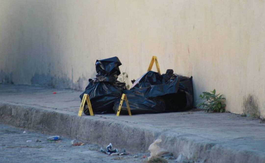 Hallan 3 bolsas negras y un costal con restos humanos en Ocozocoautla, Chiapas. Foto: EL UNIVERSAL
