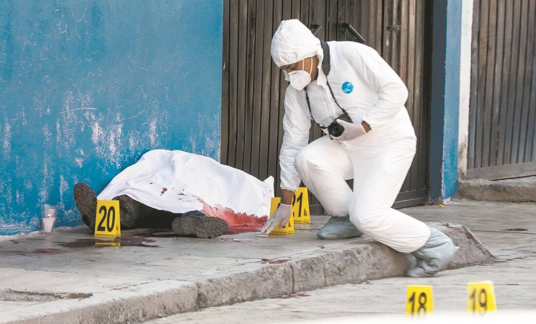 La balacera se dio en las calles Escuela Militar de Ingenieros esquina Materiales de Guerra. Foto: Ricardo Pérez/ El Universal.