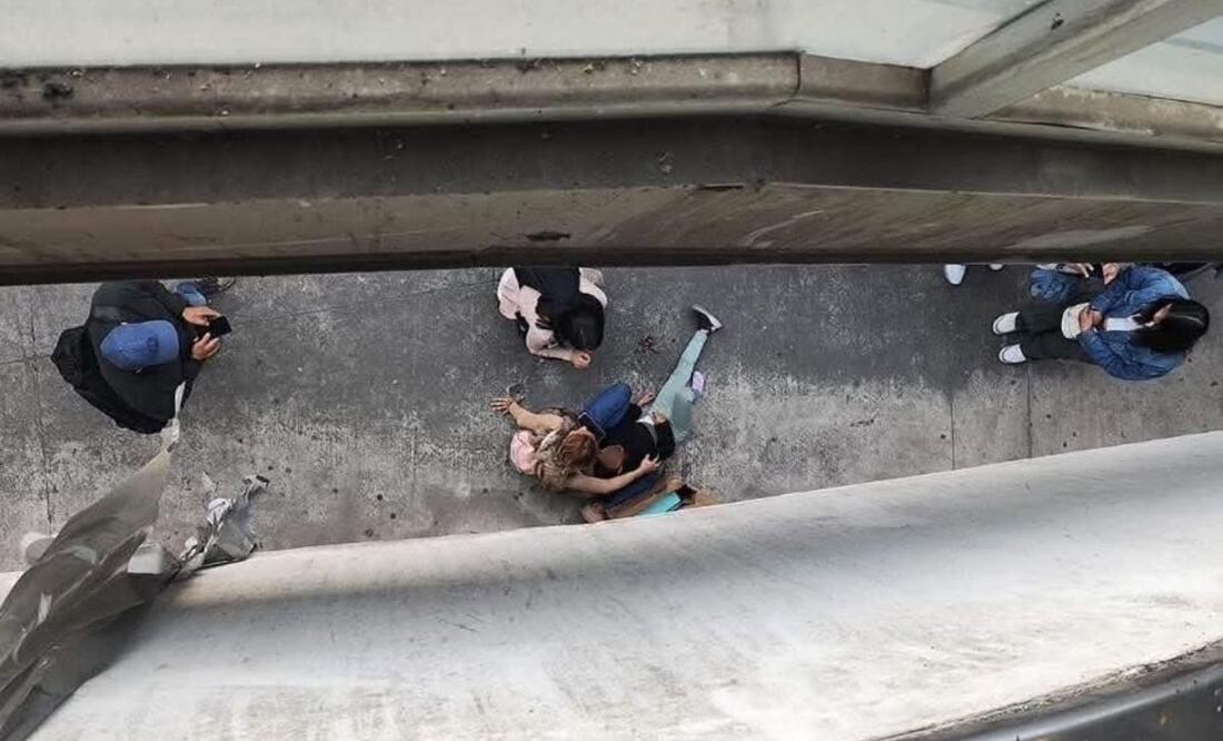 Menor de edad cae de escalera en Cetram Periférico Oriente (19/12/2024). Foto: Especial