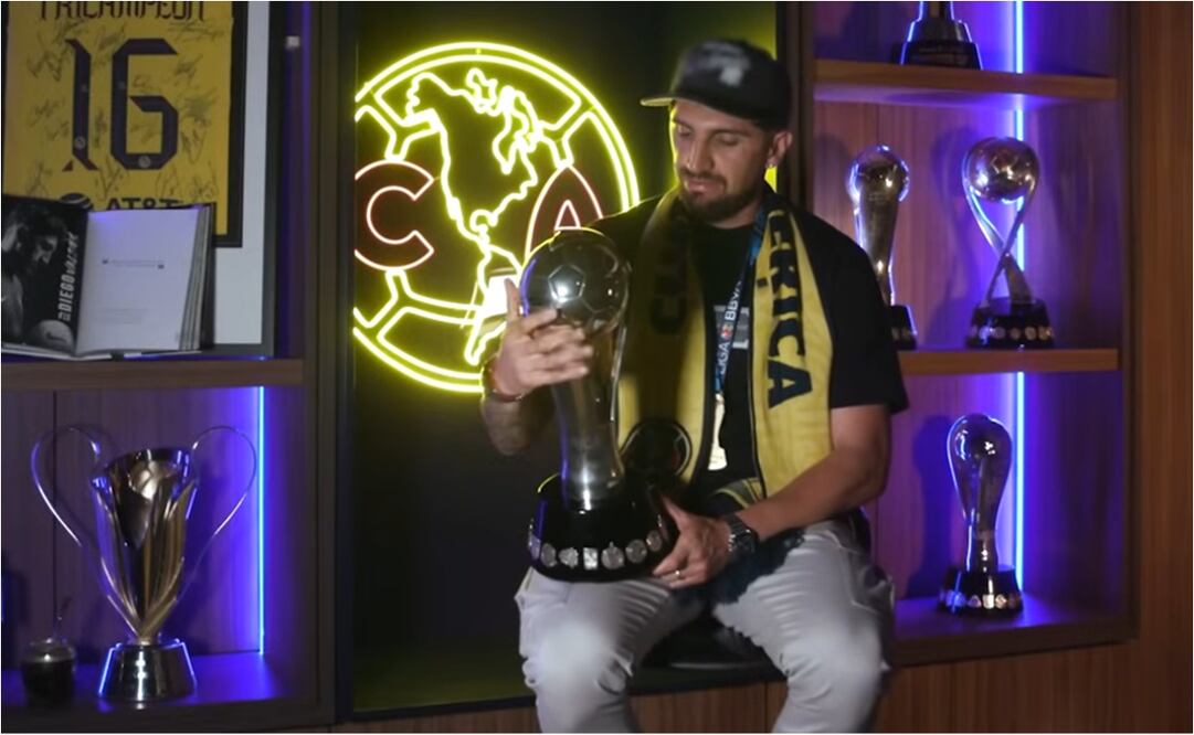 Diego Valdés con "la 14" conquistada por el América. FOTO: Captura de video