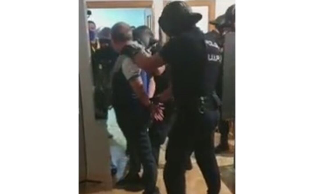 Hugo Carvajal se encontraba en un domicilio protegido por varias personas. Foto: Tomada del video