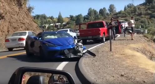 Probador choca un nuevo Corvette C8 2020