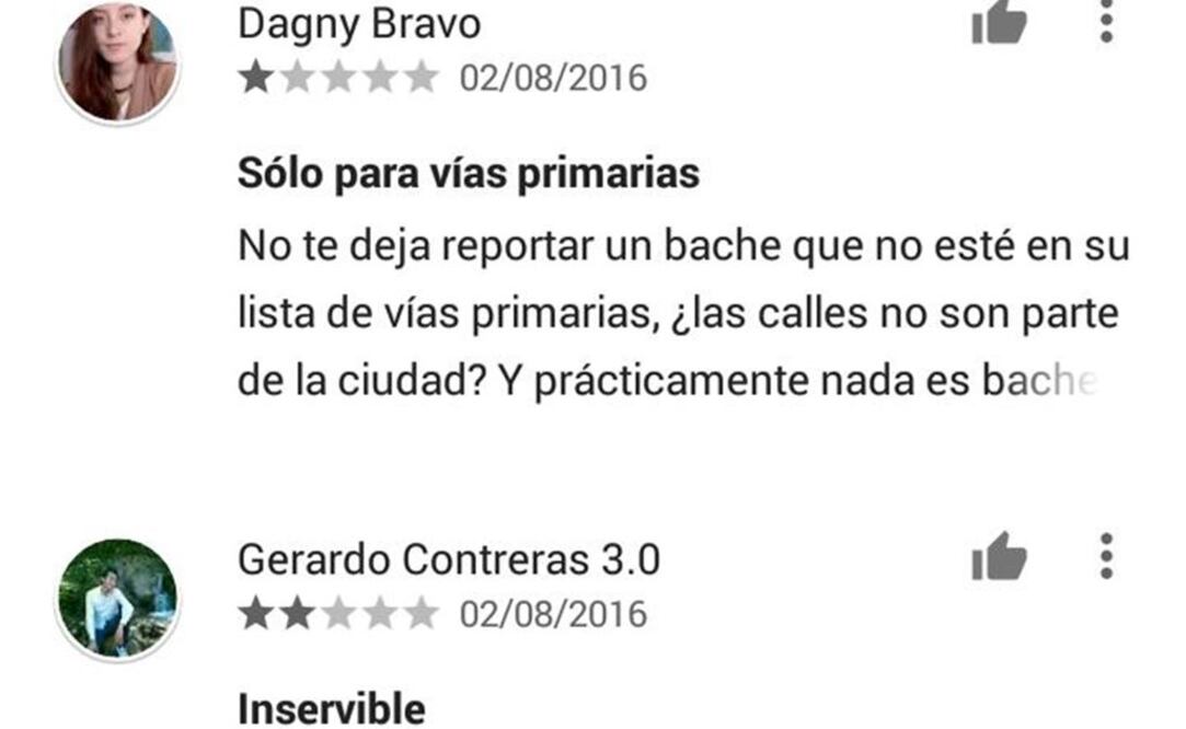 Se quejan usuarios de app para reportar baches