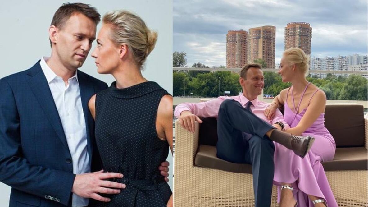 El líder opositor ruso Alexéi Navalny con su esposa Yulia. Foto: especial