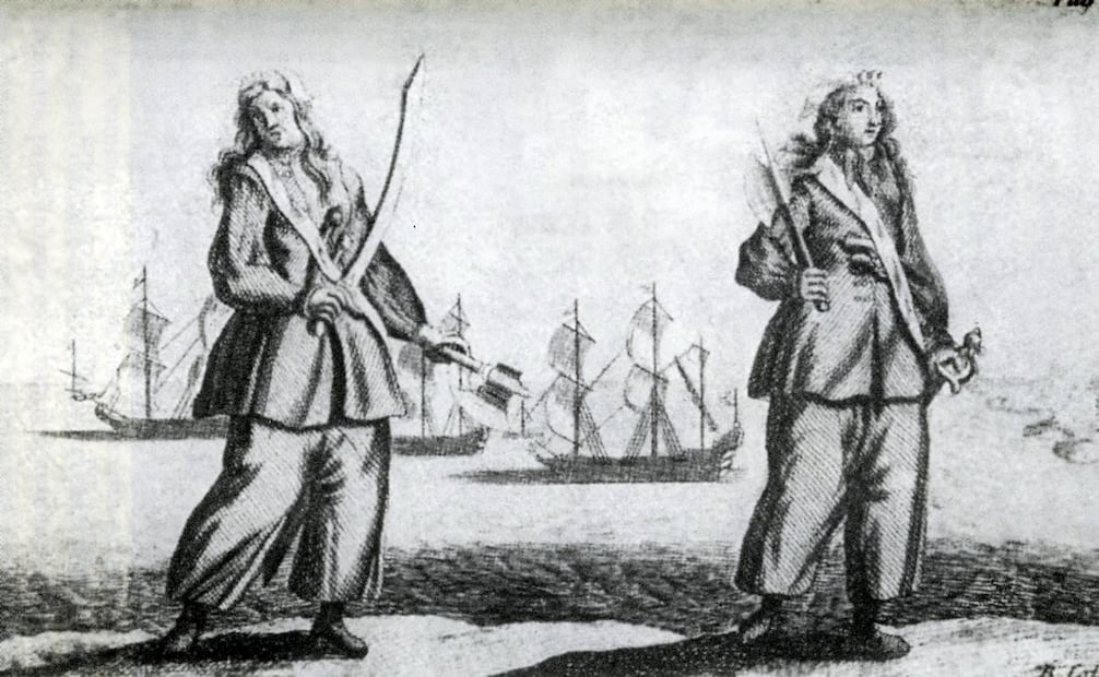 Para los Gall, las legendarias mujeres piratas, Anne Boney y Mary Read, fueron "sucesoras" de los filibusteros. En la tripulación de Jack Rackham, ellas fueron las únicas en combatir hasta el final cuando la marina los arrestó. ESPECIAL.