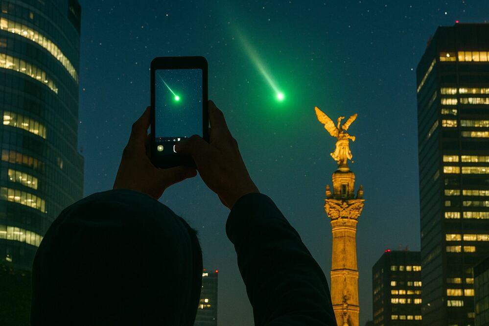 Capturar el cometa con un teléfono móvil es posible siguiendo estos pasos.
Foto: Imagen creada con IA