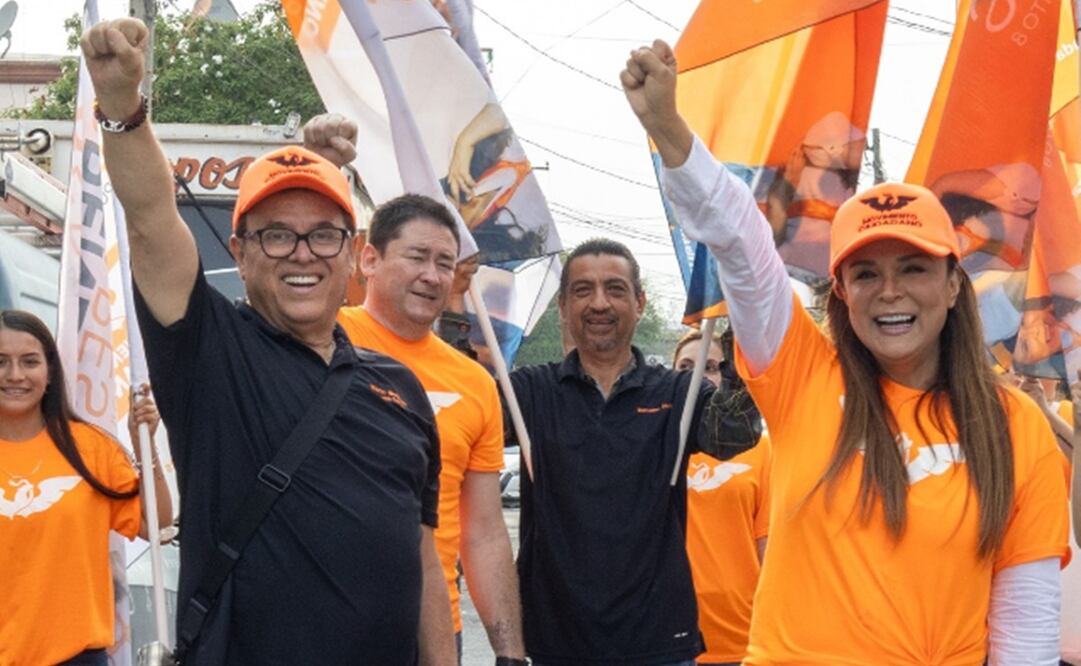 Brenda Bezares hace campaña en Nuevo León para ser diputada federal por el partido naranja. Foto: Instagram @bbezares