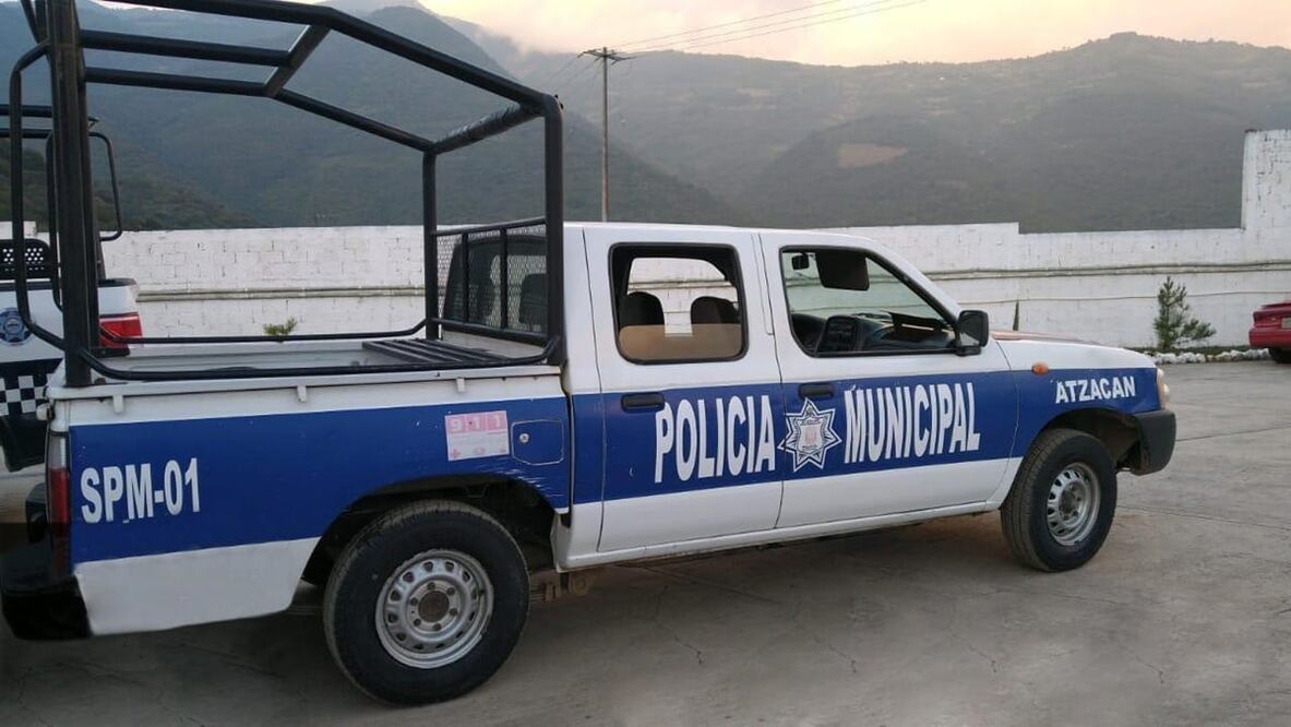 La camioneta contaba con los colores oficiales de la Policía Municipal. Foto: Especial