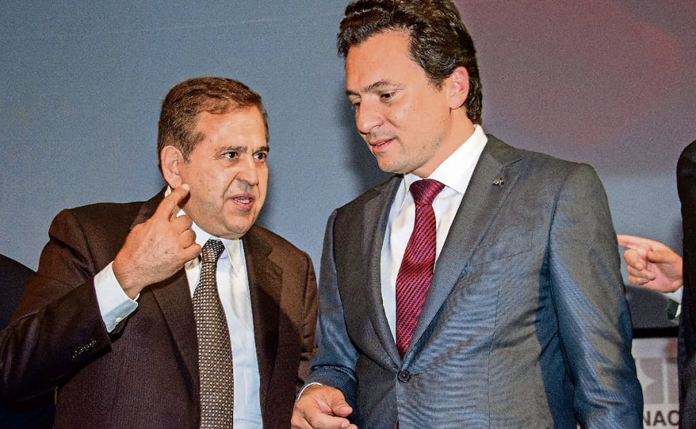 Emilio Lozoya (derecha) y Alonso Ancira (izquierda). Foto: Juan Pablo Zamora/Cuartoscuro.com