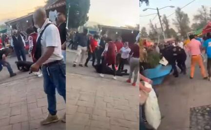 Turba enardecida golpea a 4 policías en embarcadero de Xochimilco