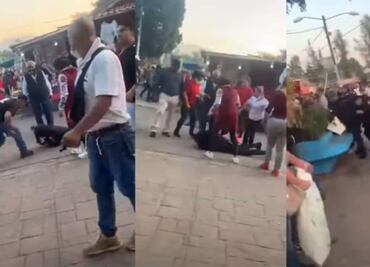 Turba enardecida golpea a 4 policías en embarcadero de Xochimilco