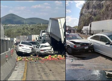 Carambola deja 13 lesionados en la autopista México-Querétaro