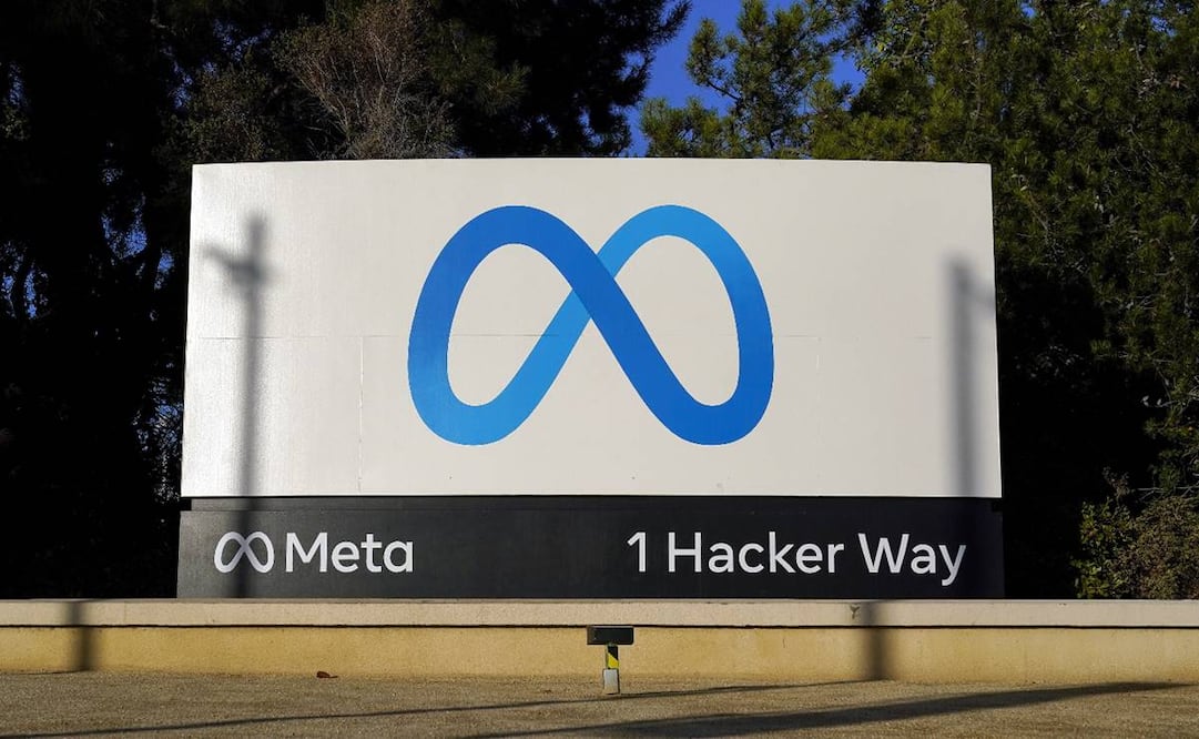 Logo de Meta en Menlo Park, California. Foto: AP