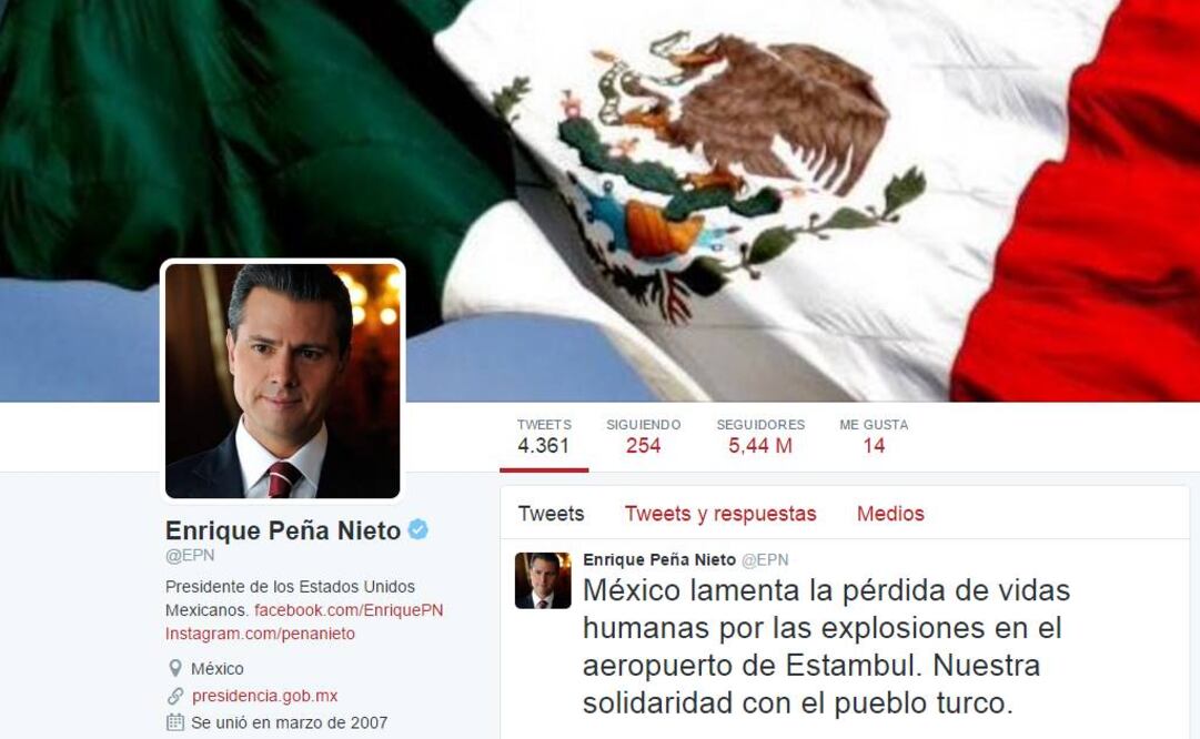 Lamenta EPN muertes tras explosiones en Estambul