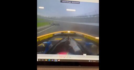 Así esquiva un piloto de carreras un choque a más de 320 km/h