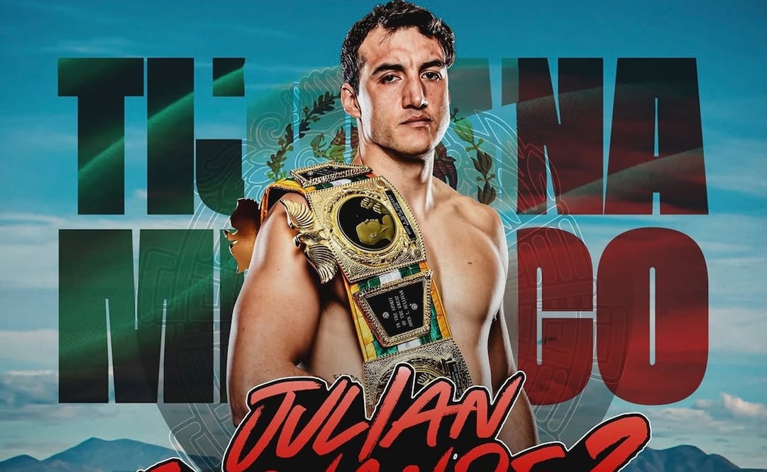 Julián conquistó el campeonato mundial semipesado, tras noquear a Alex Wilson y convertirse en el primer mexicano en levantar un cinturón de BKB - Foto: Especial