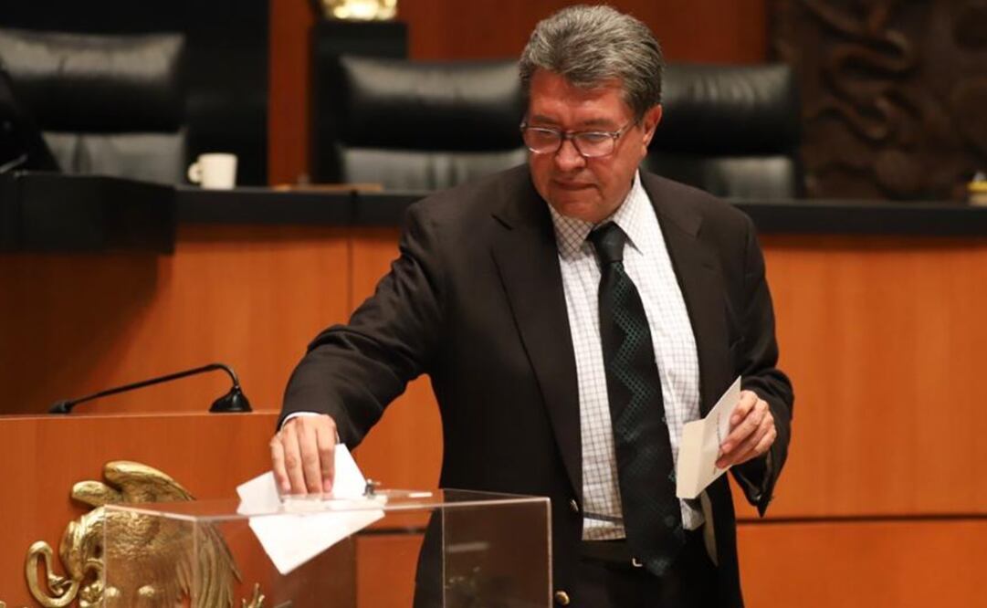 Voto de Ricardo Monreal en elección de Rosario Piedra. Foto: Canal del Congreso. Foto: Twitter @CanalCongreso 