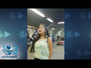 “A ver pégame, a ver pégame”; captan pelea de ambulantes y policías en estación Mixcoac