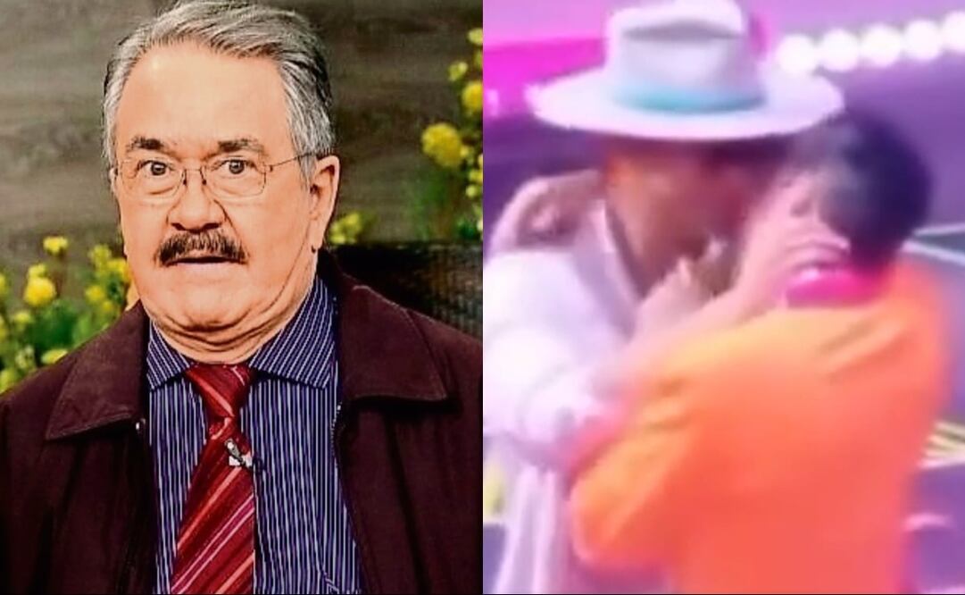 El conductor de "Ventaneando" Pedro Sola y la captura del polémico video de Erik Rubín y Apio Quijano. Foto: Archivo El Universal, Captura vía Twitter 