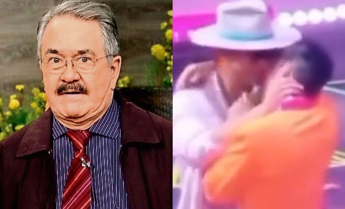 El conductor de "Ventaneando" Pedro Sola y la captura del polémico video de Erik Rubín y Apio Quijano. Foto: Archivo El Universal, Captura vía Twitter