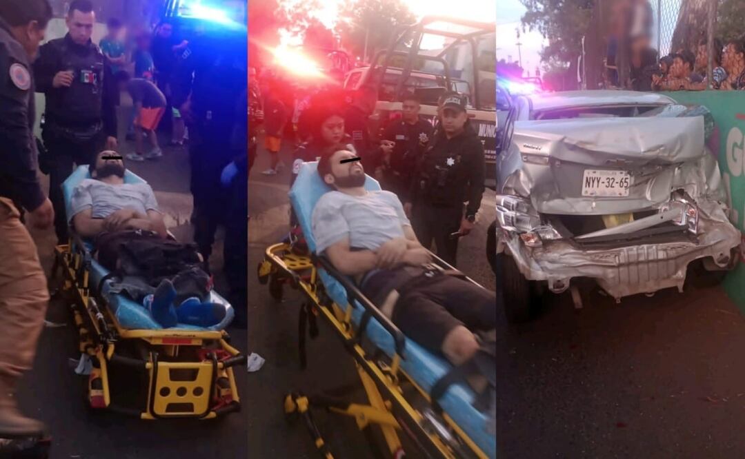 La colisión ocurrió sobre la avenida León de los Aldama, del lado de la Ciudad de México. Foto: Especial