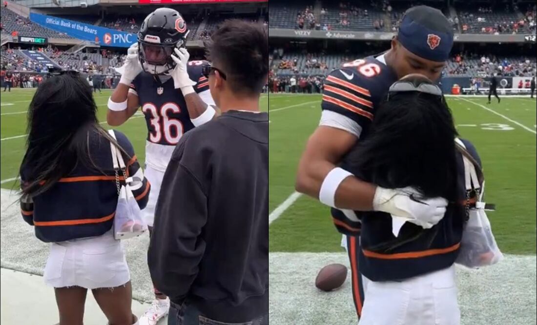 Simone Biles protagoniza amoroso momento con Jonathan Owens previo al Rams vs Bears en la NFL - Fotos: Capturas de pantalla