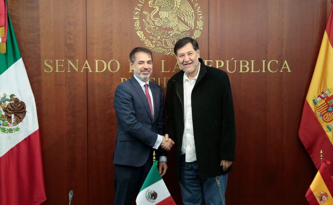 Noroña se reúne con Juan Duarte Cuadrado, embajador de España en México. Foto: Especial