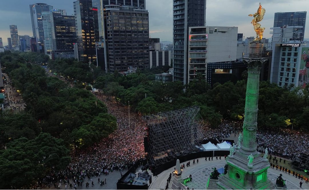 El Ángel de la Independencia recibió por tercera vez a la afición mexicana / Foto: Osmar Alvarado-EL UNIVERSAL